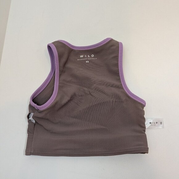 Wilo Longline Sports Bra in Purple, Sz XS - Picture 3 of 3